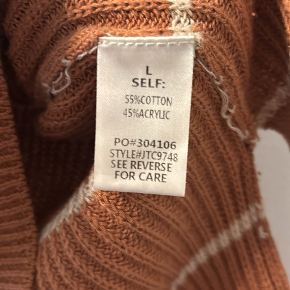 Promesa striped neck sweater size large - Picture 4 of 5